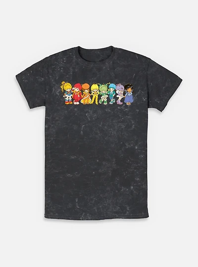 Rainbow Brite Line Up Mineral Wash T-Shirt
