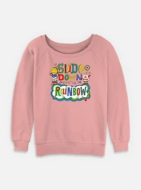 Rainbow Brite Down Every Womens Slouchy Sweatshirt