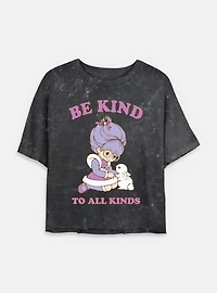 Rainbow Brite Kind To All Mineral Wash Womens Crop T-Shirt