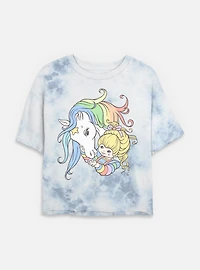 Rainbow Brite Starlight Friends Tie Dye Crop Womens T-Shirt