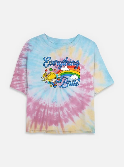 Rainbow Brite Everything Tie Dye Crop Womens  T-Shirt
