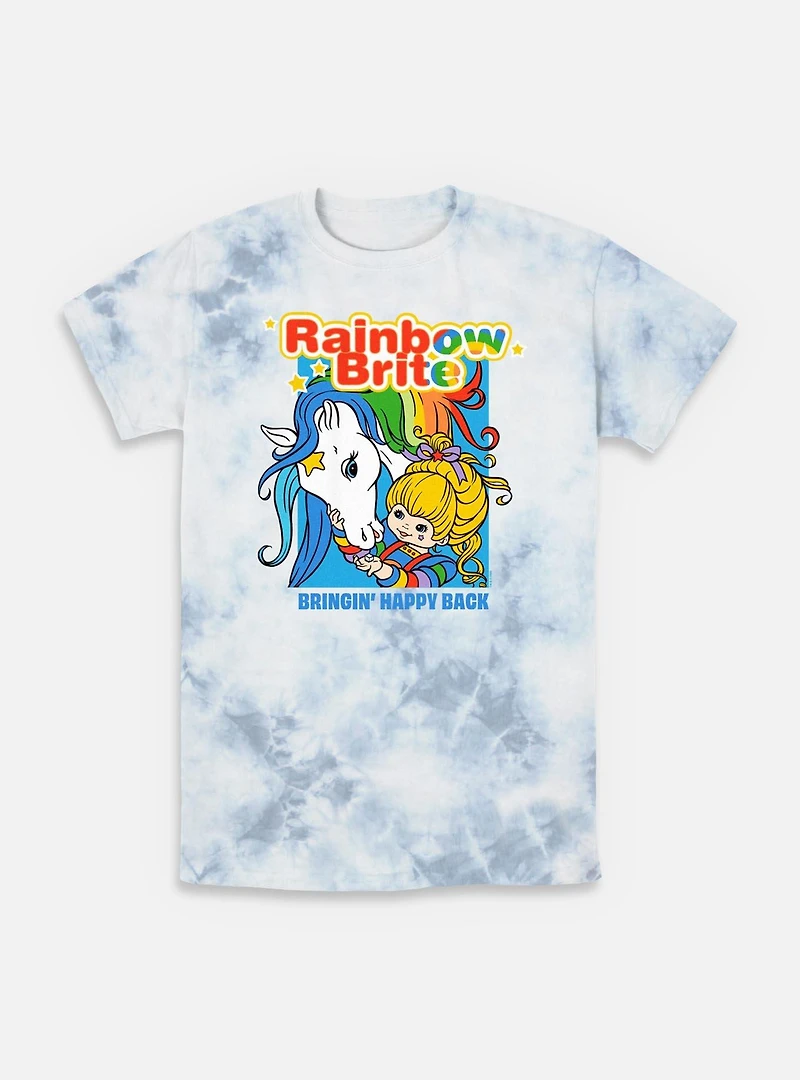 Rainbow Brite Bringin Happy Back Tie-Dye T-Shirt