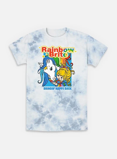 Rainbow Brite Bringin Happy Back Tie-Dye T-Shirt