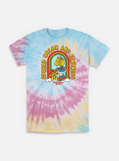 Rainbow Brite Spread Color And Kindness Tie-Dye T-Shirt
