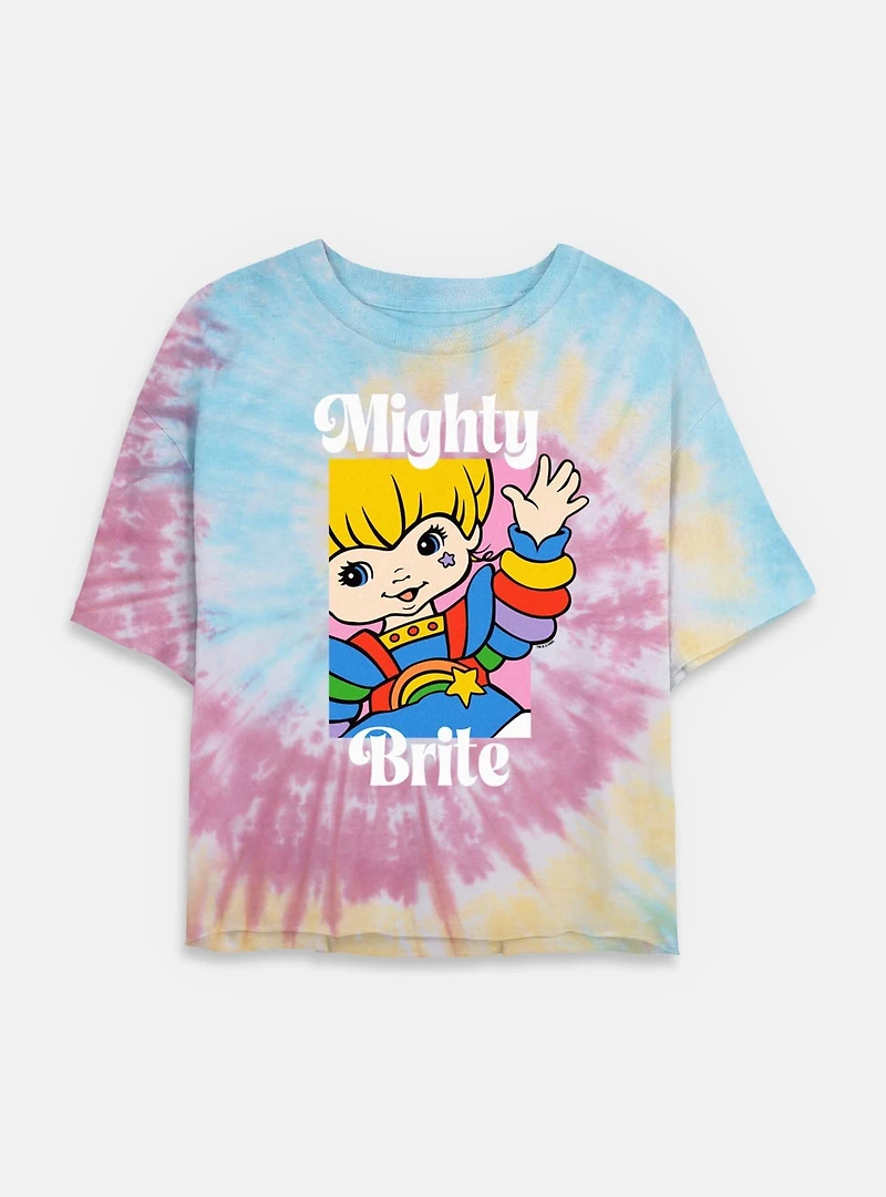 Rainbow Brite Mighty Tie Dye Crop Womens  T-Shirt