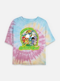 Rainbow Brite Take Me To Land Tie Dye Crop Womens  T-Shirt