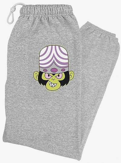 The Powerpuff Girls Mojo Jojo Head Sweatpants