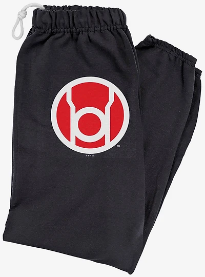Green Lantern Core Blackest Night Red Logo Sweatpants