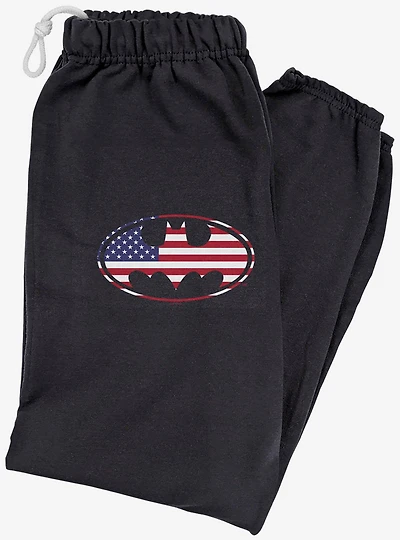 DC Comics Batman USA Flag Shield Logo Sweatpants