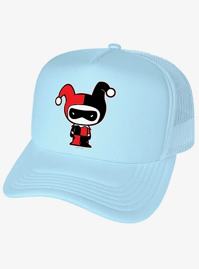 Batman Harley Quinn Cute Chibi Character Foam Trucker Hat
