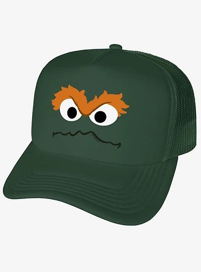 Sesame Street Oscar The Grouch Face Foam Trucker Hat