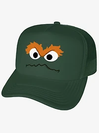 Sesame Street Oscar The Grouch Face Foam Trucker Hat