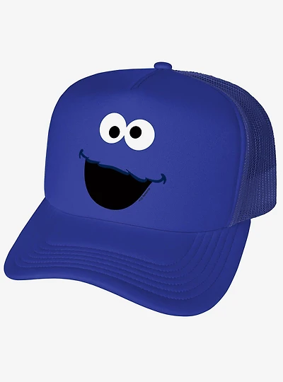 Sesame Street Cookie Monster Face Foam Trucker Hat
