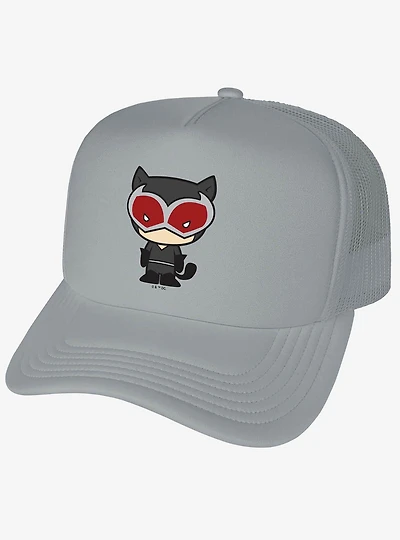 Batman Catwoman Cute Chibi Character Foam Trucker Hat