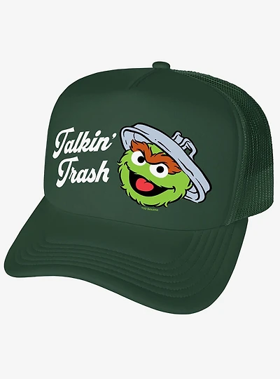 Sesame Street Oscar The Grouch Talkin' Trash Foam Trucker Hat