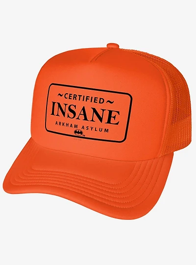 Batman Joker Certified Insane Arkham Asylum Foam Trucker Hat