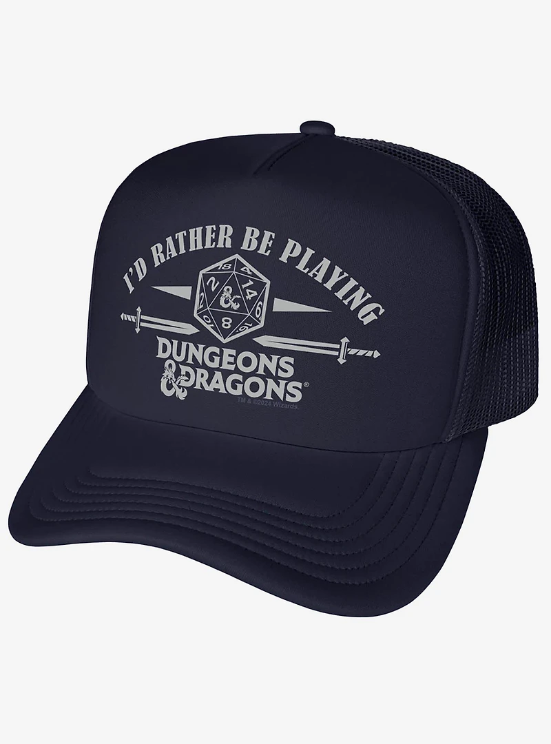Dungeons And Dragons I'd Rather Be Playing Foam Trucker Hat