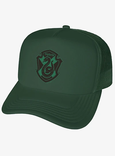 Harry Potter Slytherin Plaid Crest Foam Trucker Hat