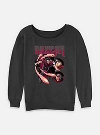 Marvel Wiccan Flames Womens Slouchy Sweatshirt