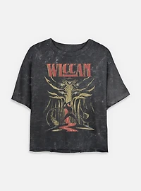 Marvel Wiccan Pentaganal Mineral Wash Womens Crop T-Shirt