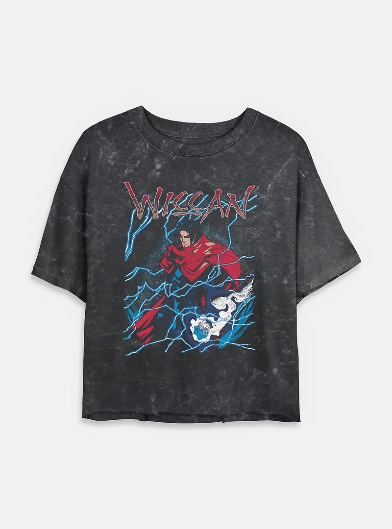 Marvel Wiccan We Get Mineral Wash Womens Crop T-Shirt