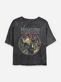 Marvel Wiccan Hey Boy Mineral Wash Womens Crop T-Shirt