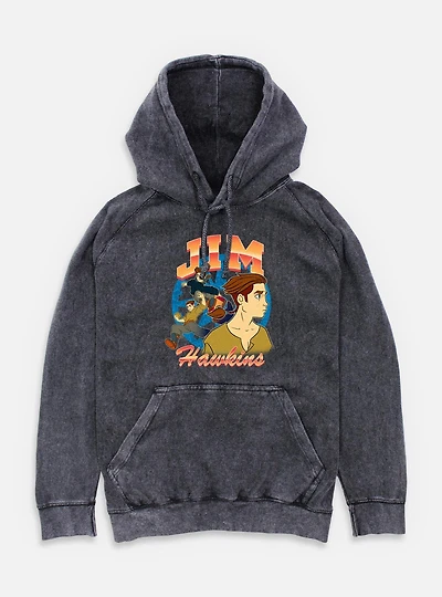 Disney Treasure Planet Jim Hawkins Collage Mineral Wash Hoodie