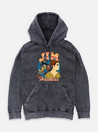 Disney Treasure Planet Jim Hawkins Collage Mineral Wash Hoodie