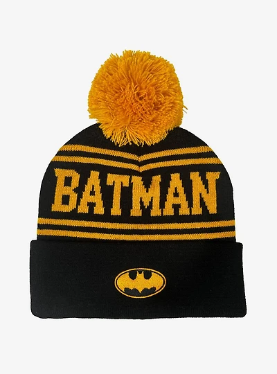 DC Comics Batman Acrylic Knit Beanie With Pom