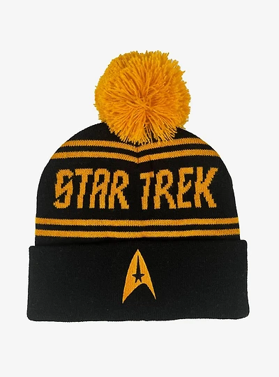 Star Trek Command Acrylic Knit Beanie With Pom