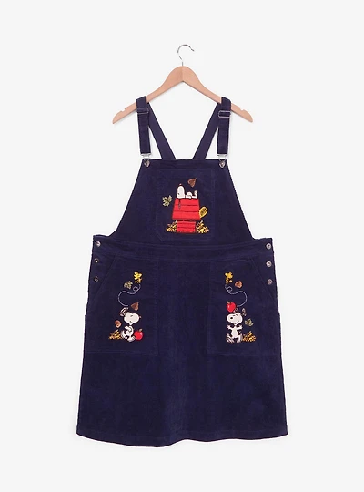 Peanuts Snoopy Fall Corduroy Overall Plus Dress - BoxLunch Exclusive