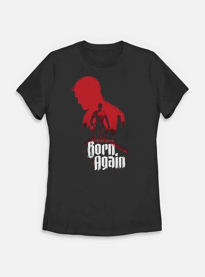 Marvel Daredevil: Born Again Silhouette Womens T-Shirt