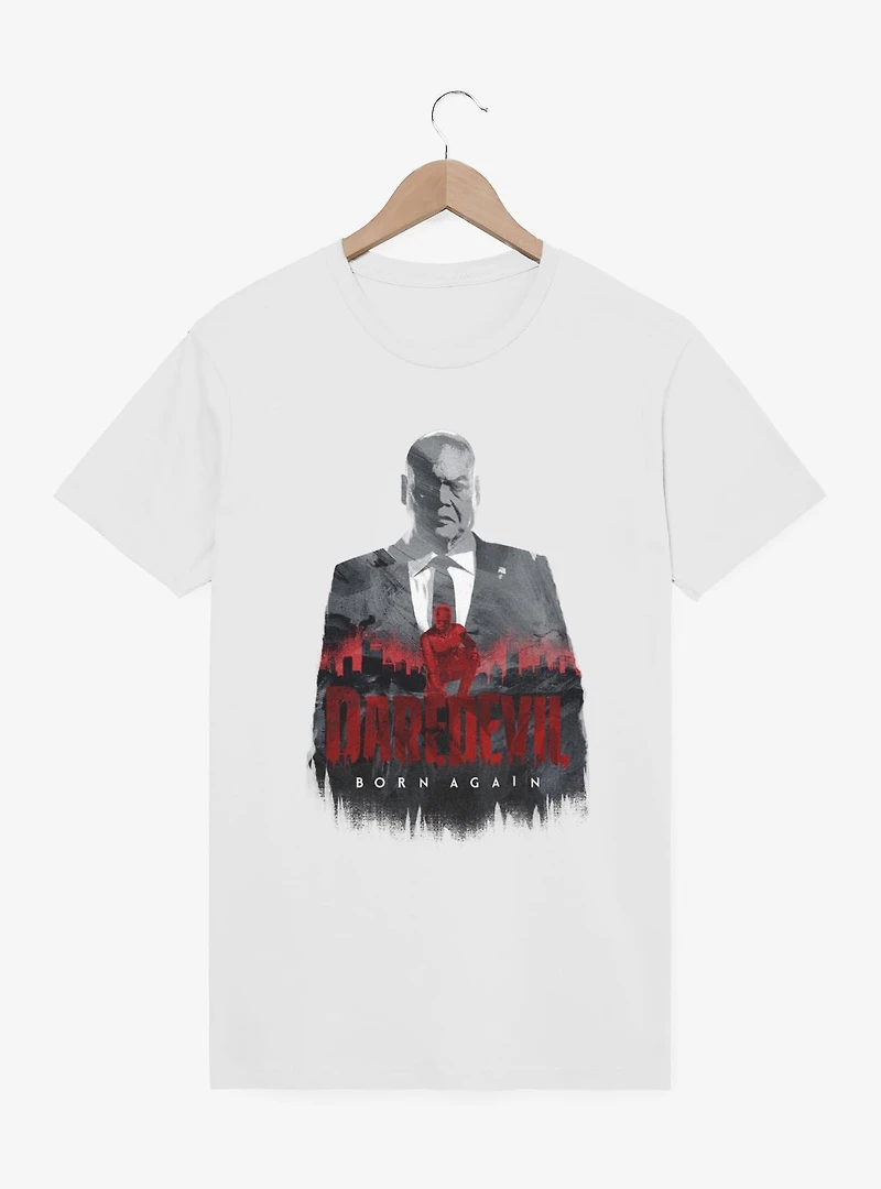 Marvel Daredevil: Born Again Fisk And Daredevil Silhouette T-Shirt