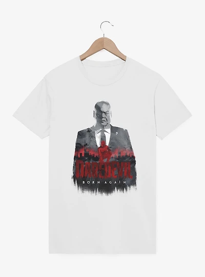 Marvel Daredevil: Born Again Fisk And Daredevil Silhouette T-Shirt