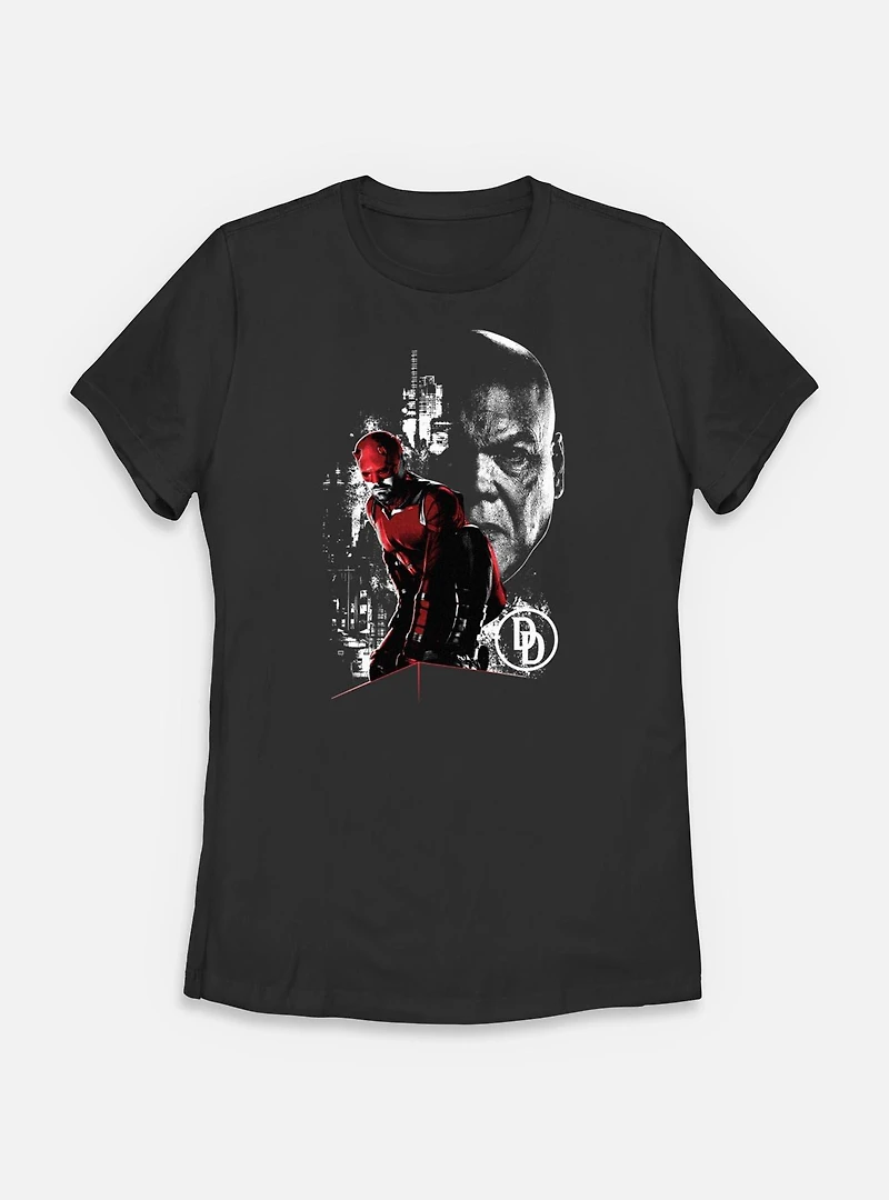 Marvel Daredevil: Born Again Kingpin Shadows Womens T-Shirt