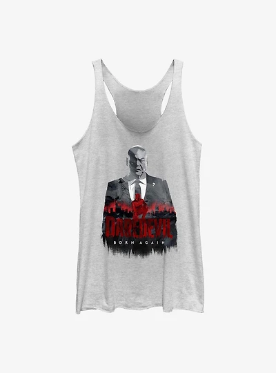 Marvel Daredevil: Born Again Fisk And Daredevil Silhouette Womens Tank Top