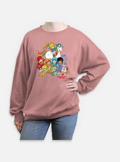 Rainbow Brite And Friends Womens Oversized Sweatshirt