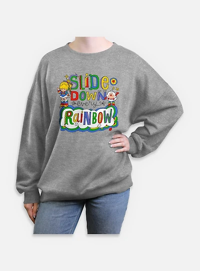 Rainbow Brite Down Every Womens Oversized Sweatshirt