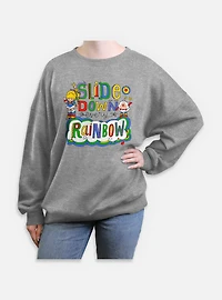 Rainbow Brite Down Every Womens Oversized Sweatshirt