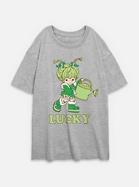 Rainbow Brite Patty O'Green Lucky Womens Oversized T-Shirt