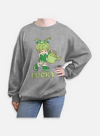 Rainbow Brite Patty O'Green Lucky Womens Oversized Sweatshirt