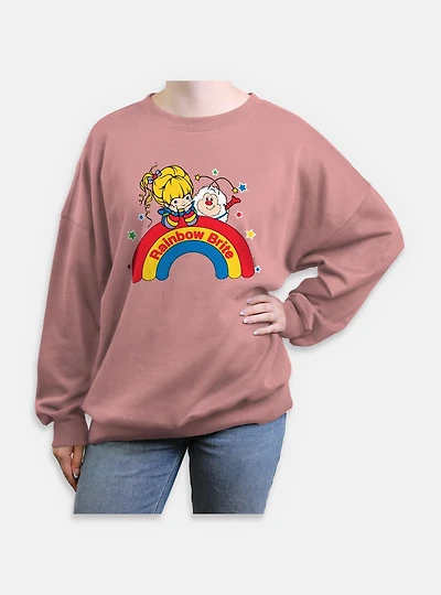 Rainbow Brite Wishing On A Womens Oversized Sweatshirt