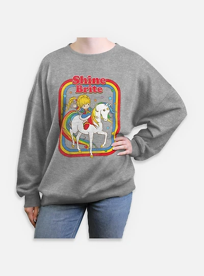 Rainbow Brite Shine Womens Oversized Sweatshirt