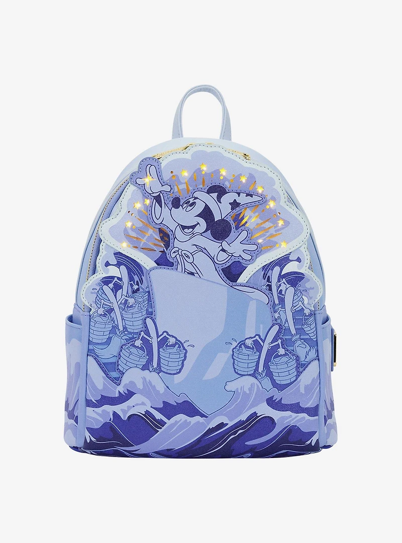 Loungefly Disney Fantasia Sorcerer Mickey Light-Up Mini Backpack