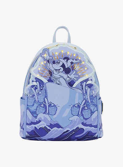 Loungefly Disney Fantasia Sorcerer Mickey Light-Up Mini Backpack