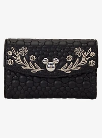 Loungefly Disney Mickey Mouse Floral Sketch Quilted Wallet