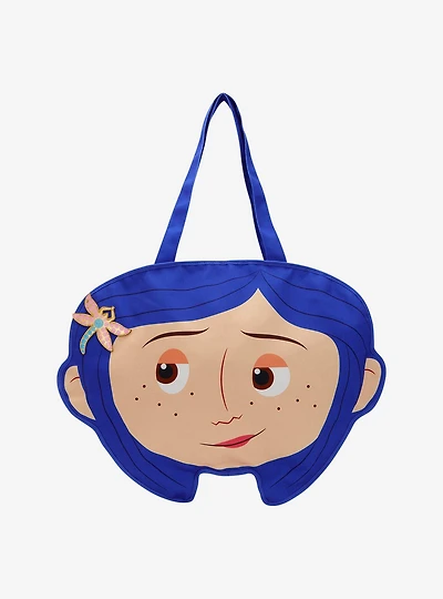 Loungefly Coraline Face Figural Canvas Tote Bag