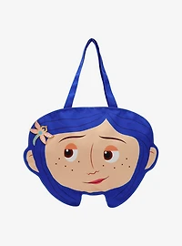 Loungefly Coraline Face Figural Canvas Tote Bag