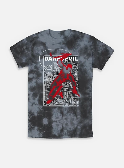 Marvel Daredevil City Maze Tie-Dye T-Shirt
