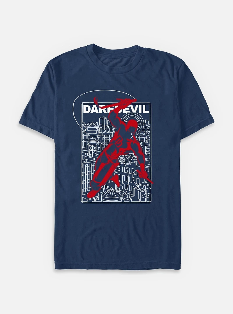 Marvel Daredevil City Maze Garment Dye T-Shirt